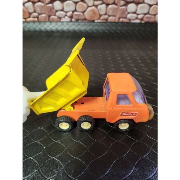 Buddy L Small Dump Truck - Orange & Yellow  Made in Japan #B13 - Picture 7 of 9